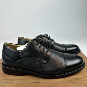New Mens Belvedere Duke Cap Toe Oxfords‎ Leather Black Dress Shoes Size 10.5 D